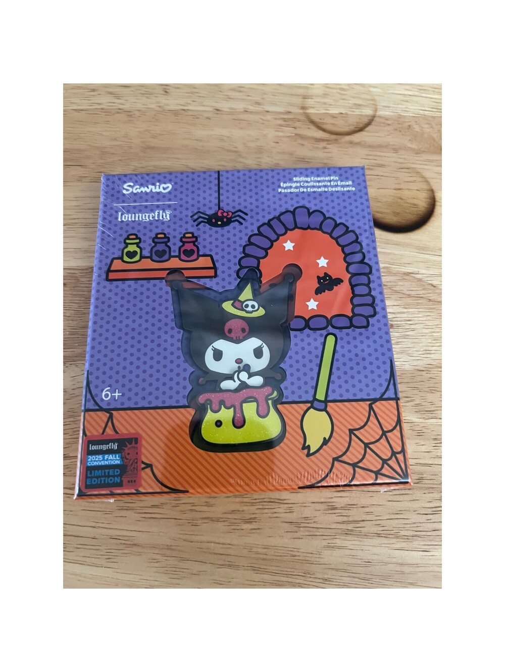NEW IN HAND LE ONLY 500 PIECE NYCC LE Kuromi 3" Collector Box Sliding Pin Sanrio